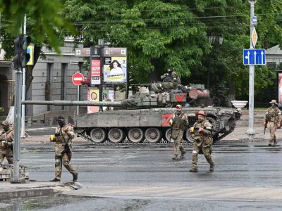 Техника наемников "Вагнера" в Ростове-на-Дону. 24 июня 2023 года. Фото: Reuters / Scanpix / LETA